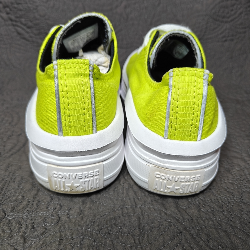 CONVERSE Women's Chuck Taylor All Star Move Lo Platform Sneaker Lime Shoe Sz 8 - Picture 8 of 10